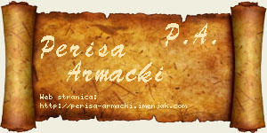 Periša Armacki vizit kartica